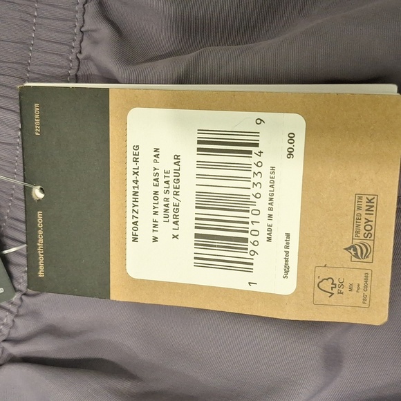 NWT THE NORTH FACE  Lunar Slate Nylon Easy Pant XL - Picture 10 of 11